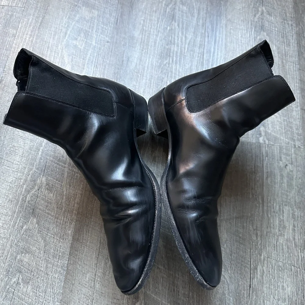 Hedi Slimane Saint Laurent Wyatt 44 US 11 Chelsea Men's Boots Leather Y2K YSL